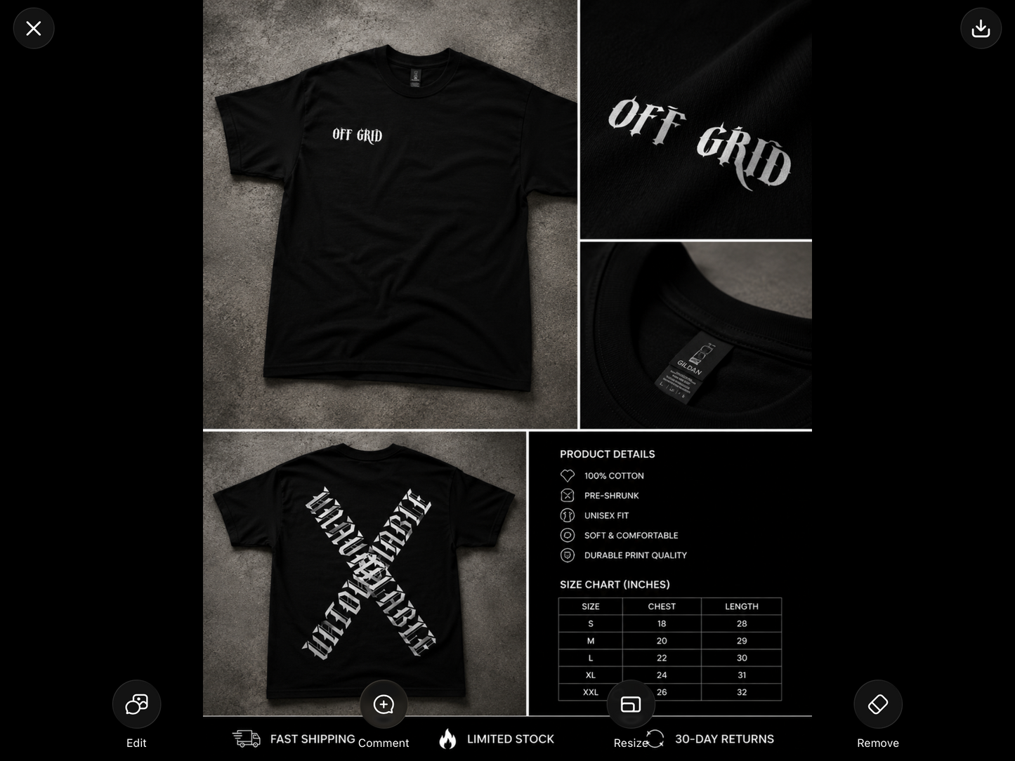 Off-Grid t-shirts (black)